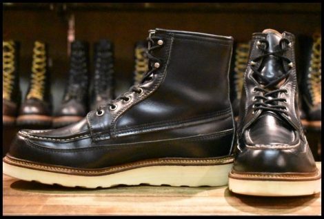 【10E 美品 50周年モデル 犬タグ】レッドウィング 1952 アイリッシュセッター 黒 ブラッククローム ブーツ redwing HOPESMORE