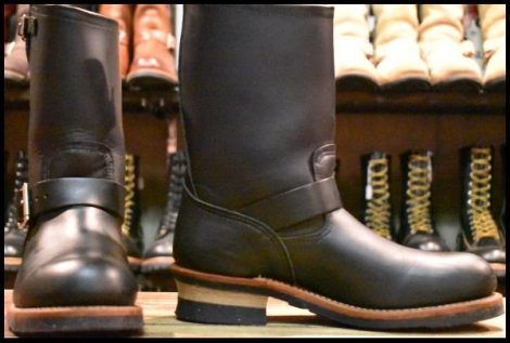 【8.5D 箱付 美品 11年】レッドウィング 2268 エンジニア 黒 ブラッククローム スチールトゥ ブーツ redwing HOPESMORE