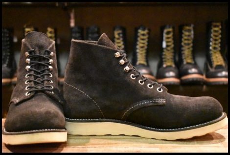 【9D 良品 11年】レッドウィング 8174 黒スエード アイリッシュセッター ブラック ラフアウト プレーントゥ ブーツ redwing HOPESMORE