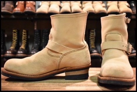 【9.5D 良品 11年】レッドウィング 2965 ショート スエードエンジニア ホーソーンアビレーンラフアウト プルオン ブーツ redwing HOPESMORE