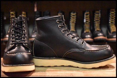 【7D 良品 羽タグ 00年】レッドウィング 8130 アイリッシュセッター 黒 ブラッククローム モックトゥ 8179 ブーツ redwing HOPESMORE