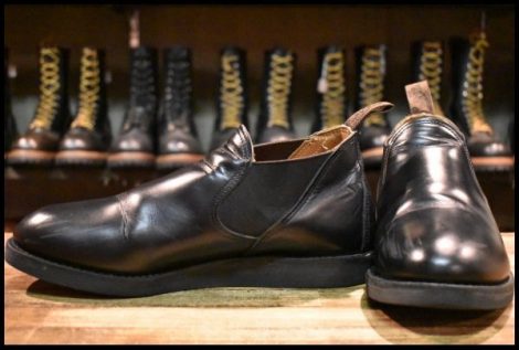 【9D 良品 21年】レッドウィング 9198 ポストマンロメオ ブラック シャパラル サイドゴア ローカット ブーツ redwing HOPESMORE
