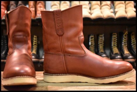 【10.5E 良品 08年】レッドウィング 8866 ペコス 赤茶 オロラセット クッションソール ブーツ redwing pecos HOPESMORE