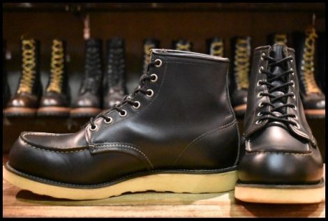 【9.5EE 良品 羽タグ 00年】レッドウィング 8130 アイリッシュセッター 黒 ブラッククローム モックトゥ 8179 ブーツ redwing HOPESMORE