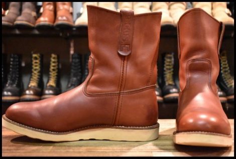 【10.5E 良品 08年】レッドウィング 8866 ペコス 赤茶 オロラセット クッションソール ブーツ redwing pecos HOPESMORE