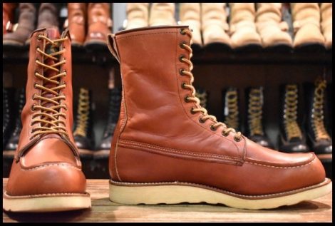 【10E 良品 半円犬タグ 96年】レッドウィング 877 ロング アイリッシュセッター 赤茶 オロラセット 編み上げ ブーツ redwing HOPESMORE