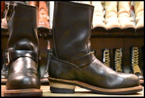 【8.5D 良品 PT99プリント 旧シルエット 05年】レッドウィング 2268 エンジニア 黒 ブラック スチールトゥ ブーツ redwing HOPESMORE