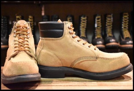【9D 箱付 良品 羽タグ】レッドウィング 8118 スエード スーパーソール ラフアウト モック 編み上げ ブーツ redwing HOPESMORE