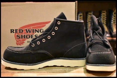 【9.5E 箱付 未使用 10年】レッドウィング 8874 黒スエード アイリッシュセッター ブラック ラフアウト モック ブーツ redwing HOPESMORE