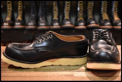 【6.5D 良品 犬タグ】レッドウィング 8106 オックスフォード 黒 ブラッククローム モック ローカット 短靴 ブーツ redwing HOPESMORE