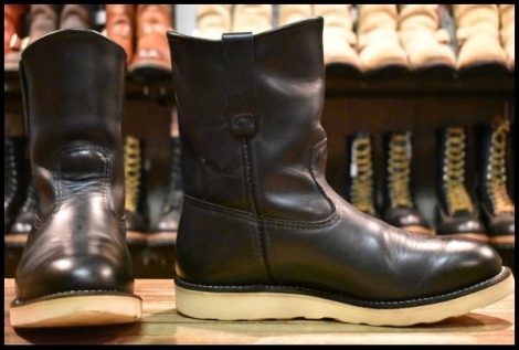 【7.5E 良品 08年】レッドウィング 8169 ペコス 黒 ブラッククローム プルオン クッションソール ブーツ redwing pecos HOPESMORE