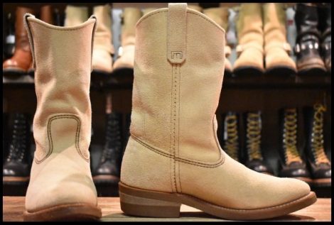 【7.5E 良品 07年】レッドウィング 8156 スエード ペコス ベージュ ホーソーン アビレーンラフアウト ブーツ redwing pecos HOPESMORE