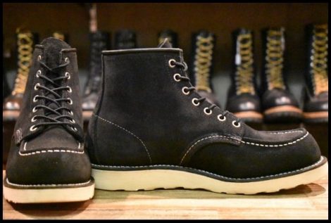 【7.5E 美品 11年】レッドウィング 8874 黒スエード アイリッシュセッター ブラック ラフアウト モックトゥ ブーツ redwing HOPESMORE