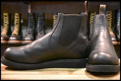 【8.5D 美品 23年】レッドウィング 3194 クラシックチェルシー サイドゴア ブラック ハーネス 黒 ブーツ redwing HOPESMORE