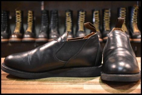 【8D 美品 20年】レッドウィング 9198 ポストマンロメオ ブラック シャパラル サイドゴア ローカット ブーツ redwing HOPESMORE