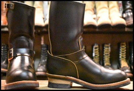 【6.5D 箱付 美品 25年】レッドウィング 2966 ブラック クローンダイク エンジニア 茶芯 黒 ブーツ redwing 9268 HOPESMORE