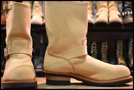 【8.5D 美品 11年】レッドウィング 8268 スエード エンジニア ホーソーンアビレーン ラフアウト スチールトゥ ブーツ redwing HOPESMORE