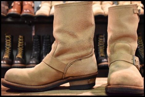 【8D 良品 08年】レッドウィング 8268 スエード エンジニア ホーソーンアビレーンラフアウト スチールトゥ ブーツ redwing HOPESMORE
