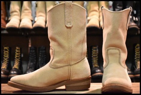 【7.5E 良品 07年】レッドウィング 8156 スエード ペコス ベージュ ホーソーン アビレーンラフアウト ブーツ redwing pecos HOPESMORE