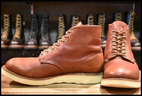 【9D 中古 12年】レッドウィング 9105 アイリッシュセッター 赤茶 レッドブラウン プレーントゥ 編み上げ 8166 ブーツ redwing HOPESMORE