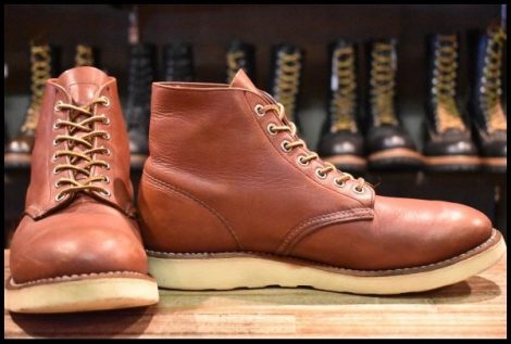 【9D 中古 12年】レッドウィング 9105 アイリッシュセッター 赤茶 レッドブラウン プレーントゥ 編み上げ 8166 ブーツ redwing HOPESMORE