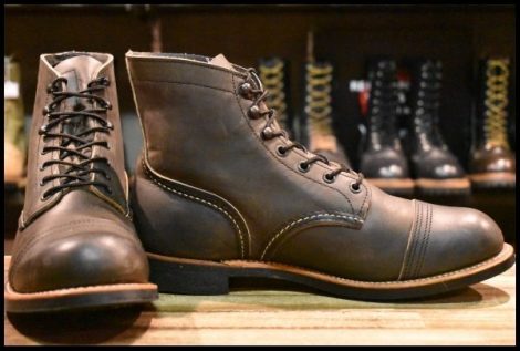 【9D 美品 20年】レッドウィング 8086 アイアンレンジャー チャコール ラフ＆タフ キャップトゥ 編み上げ ブーツ redwing HOPESMORE