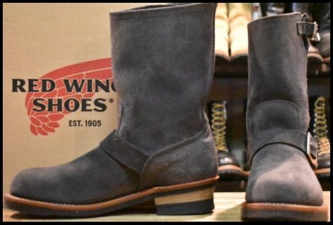 【8.5D 箱付 良品 BEAMS別注 10年】レッドウィング 8254 ネイビー スエード エンジニア スチールトゥ ビームス ブーツ redwing HOPESMORE