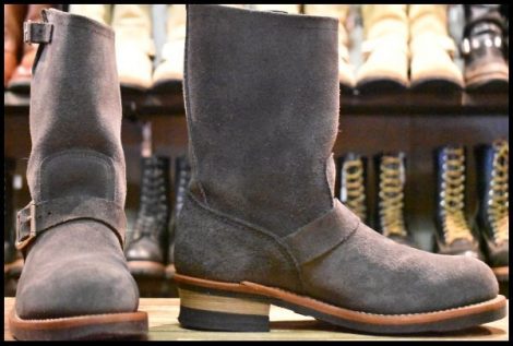 【8.5D 箱付 良品 BEAMS別注 10年】レッドウィング 8254 ネイビー スエード エンジニア スチールトゥ ビームス ブーツ redwing HOPESMORE