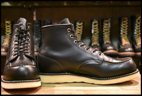 【10E 良品 06年】レッドウィング 8179 アイリッシュセッター 黒 ブラッククローム モックトゥ 編み上げ ブーツ redwing HOPESMORE