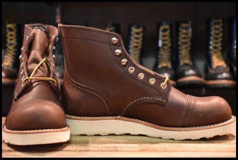 【7D 箱付 未使用 23年】レッドウィング 8088 アイアンレンジャー アンバーハーネス 茶 編み上げ レースアップ ブーツ redwing HOPESMORE