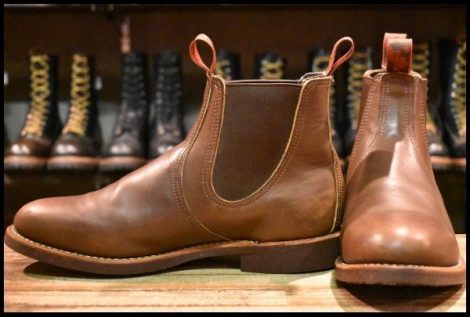 【10E 美品 08年】レッドウィング 8192 チェルシー サイドゴア 茶 ブラウン ベルバブーマー ブーツ redwing HOPESMORE