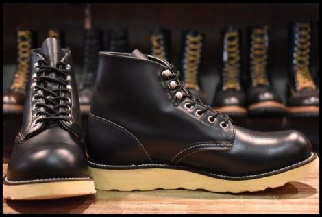 【7D 箱付 美品 犬タグ 97年】レッドウィング 8165 アイリッシュセッター ブラッククローム プレーントゥ ブーツ redwing HOPESMORE
