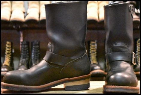 【6.5D 良品 10年】レッドウィング 2268 エンジニア 黒 ブラッククローム スチールトゥ ブーツ redwing HOPESMORE