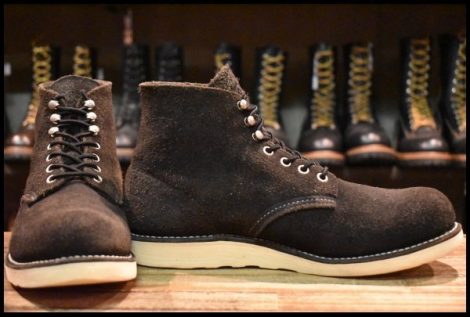 【9D 良品 10年】レッドウィング 8174 黒スエード アイリッシュセッター ラフアウト プレーントゥ ブーツ redwing HOPESMORE