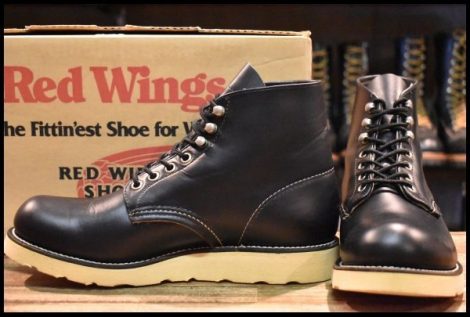 【7D 箱付 美品 犬タグ 97年】レッドウィング 8165 アイリッシュセッター ブラッククローム プレーントゥ ブーツ redwing HOPESMORE