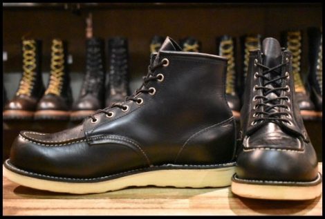 【10E 良品 06年】レッドウィング 8179 アイリッシュセッター 黒 ブラッククローム モックトゥ 編み上げ ブーツ redwing HOPESMORE
