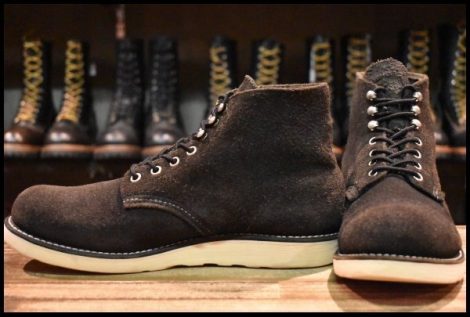 【9D 良品 10年】レッドウィング 8174 黒スエード アイリッシュセッター ラフアウト プレーントゥ ブーツ redwing HOPESMORE