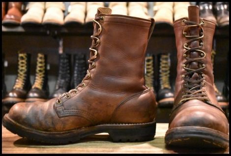 【9.5EE? 中古 70’S80’S ビンテージ】WESCO ウエスコ LIGTHFOOT ブラウン オリジナル ブーツ ジョブマスター HOPESMORE