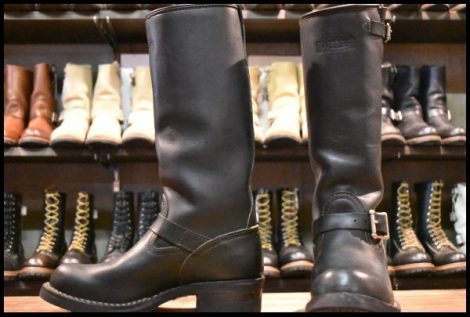 【7.5E 良品 12年】WESCO ウエスコ カスタムボス ロング ブラック 黒 14インチハイト ビブラム430 エンジニア ブーツ BOSS HOPESMORE