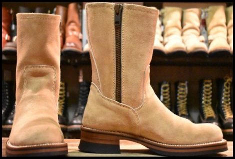 【7.5 良品】Guranisuta グラ二スタ サイドジップエンジニア GR-KE318CS 10インチハイト サンド カリコスエード ブーツ HOPESMORE