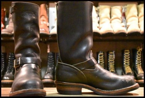 【8E 良品 PT91 00年】WESCO ウエスコ カスタムボス ブラック 黒 11インチハイト ビブラム430 エンジニア ブーツ BOSS HOPESMORE