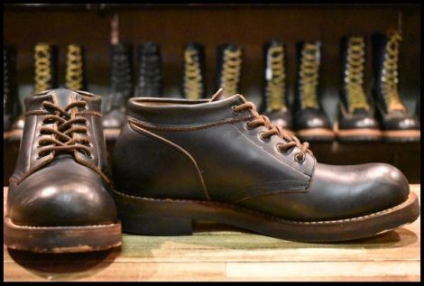 【10? 良品】Rolling dub trio ローリングダブトリオ コペン RDT-A01 クロムエクセル 黒 レースアップ ブーツ HOPESMORE