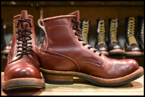 【8.5E 箱付 良品】WHITE’S ホワイツ スモークジャンパー 350C バーガンディカーフ ビブラム700シングル ブーツ HOPESMORE