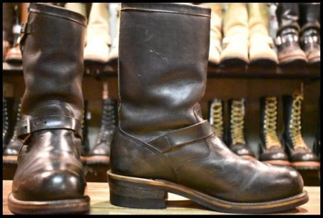 【8EE 良品 黒タグ PT91 95年】Chippewa チペワ 27899 エンジニア 黒 ブラック 11インチハイト スチールトゥ ブーツ HOPESMORE