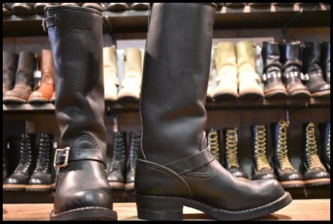 【7.5E 良品 12年】WESCO ウエスコ カスタムボス ロング ブラック 黒 14インチハイト ビブラム430 エンジニア ブーツ BOSS HOPESMORE