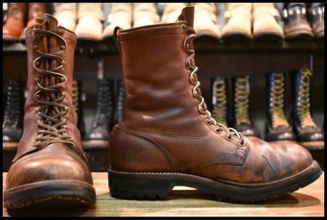 【9.5EE? 中古 70’S80’S ビンテージ】WESCO ウエスコ LIGTHFOOT ブラウン オリジナル ブーツ ジョブマスター HOPESMORE