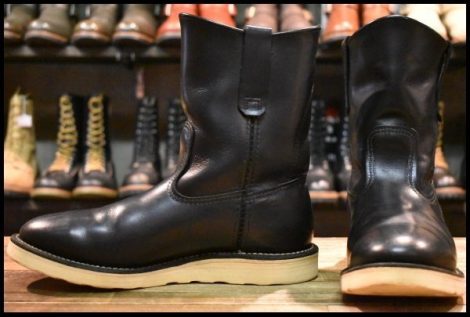 【8E 良品 06年】レッドウィング 8169 ペコス 黒 ブラッククローム プルオン クッションソール ブーツ redwing pecos HOPESMORE
