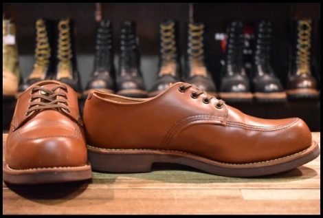 【8D 良品 12年】レッドウィング 9203 ガレージマン シューズ 茶 マデイラ シャパラル 短靴 ローカット ブーツ redwing HOPESMORE