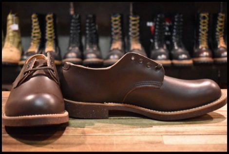 【8.5D DEAD 羽タグ 98年】レッドウィング 8100 オックスフォード ガラスレザー コレクテッドグレイン フォアマン redwing HOPESMORE