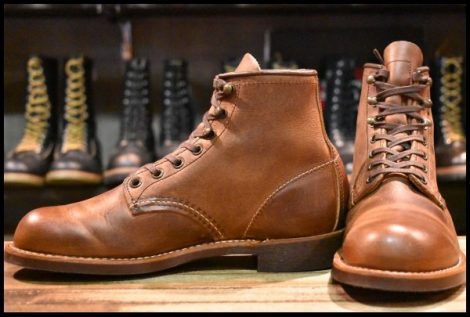 【7D 美品 20年】レッドウィング 3343 ブラックスミス 茶 カッパーラフ＆タフ プレーントゥ レースアップ ブーツ redwing HOPESMORE